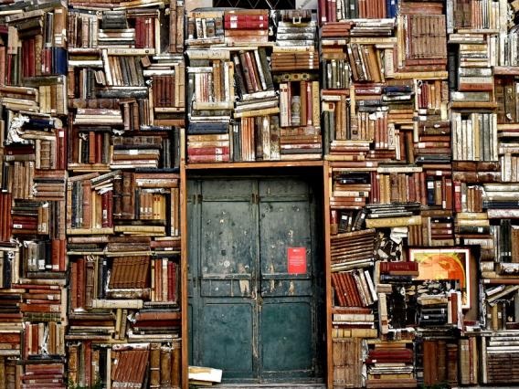A wall of books