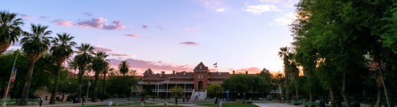 Picture of the old main building on campus.
